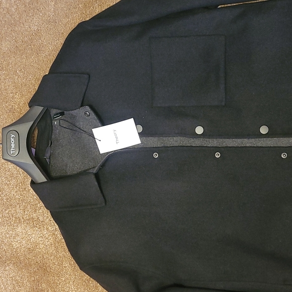 Theory 'Brand New' Men's Black Rye Overshirt DF - Picture 3 of 17